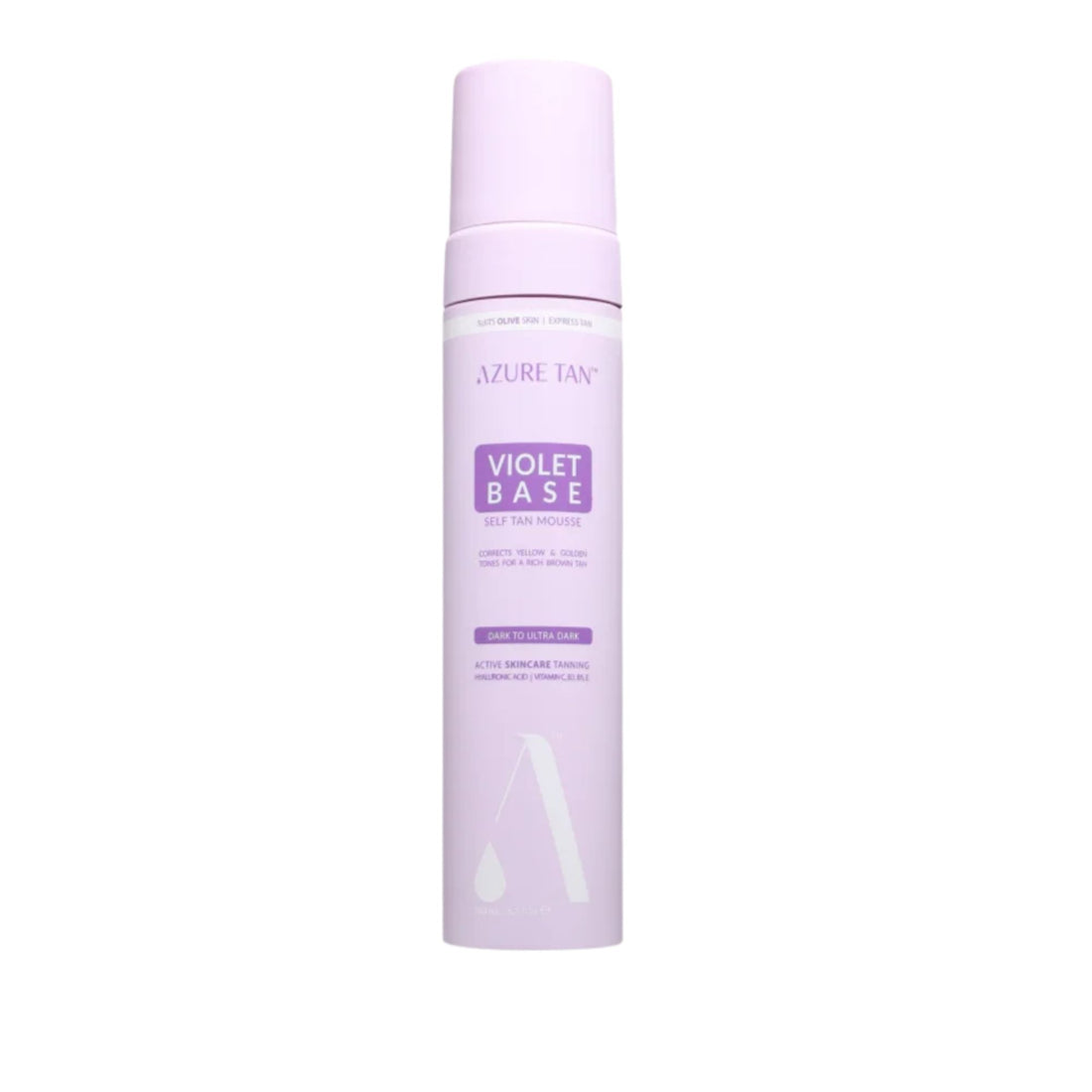 Azure Tan Violet Base selvbruner-mousse til kroppen farve Medium to Ultra Dark 200 ml 