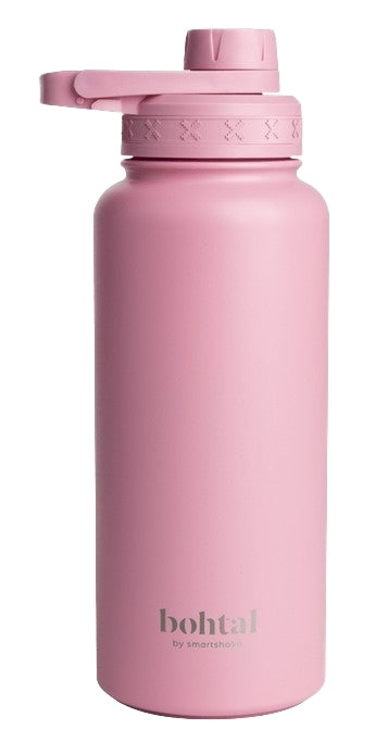Bottiglia per acqua in metallo, 960 ml, rosa Bohtal by SmartShake Insulated Sports Bottle Pink