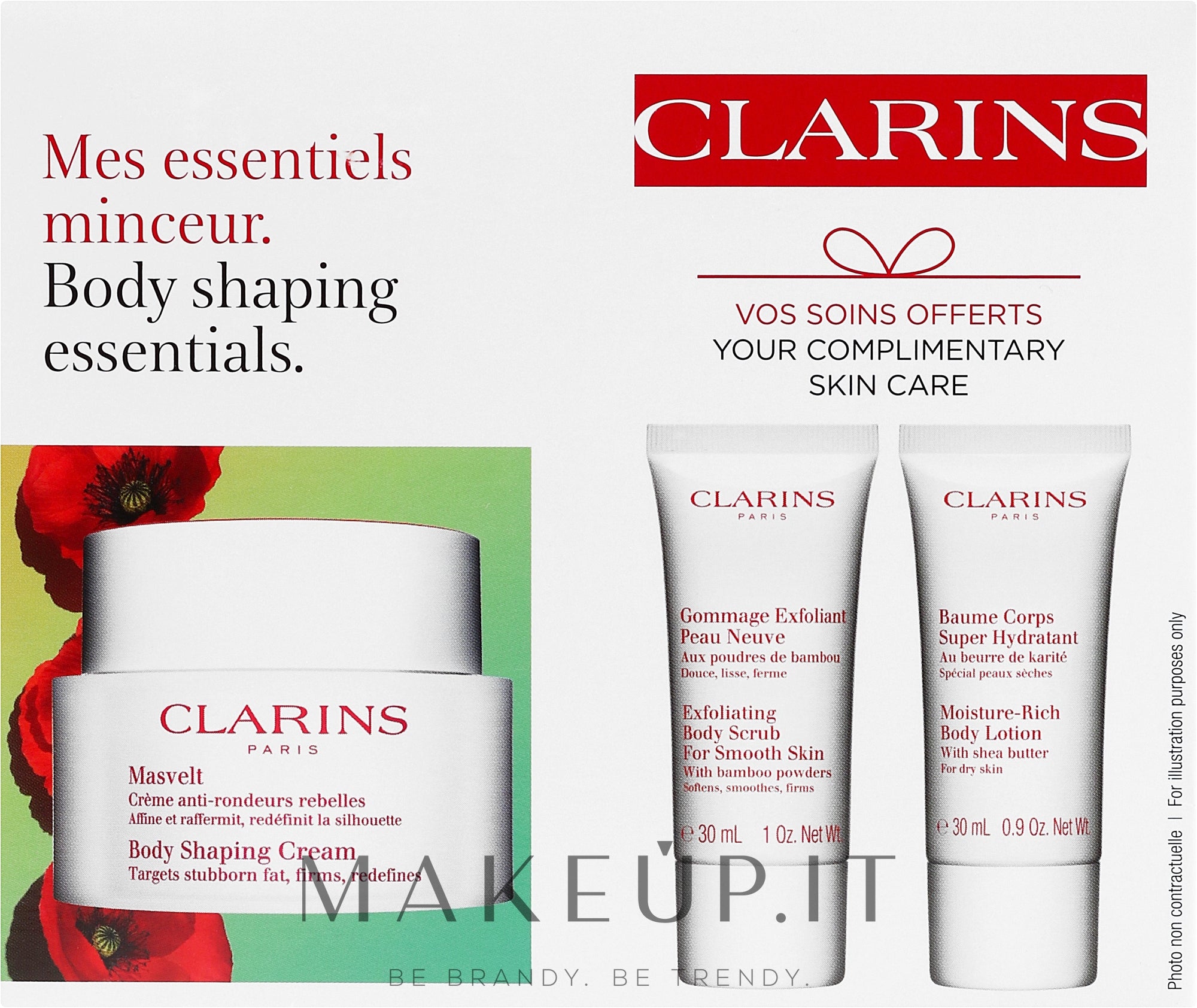 Set Clarins Masvelt (b/cr/200ml + b/scr/30ml + b/lot/30ml)