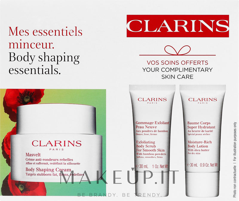 Set Clarins Masvelt (b/cr/200ml + b/scr/30ml + b/lot/30ml)