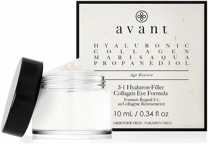 Crema contorno occhi 3 in 1, con acido ialuronico Avant Skincare 3-1 Hyaluron-Filler Collagen Eye Formula 10 ml