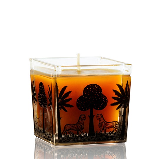 Bougie Carrée Ortigia Ambre Noir 110 g