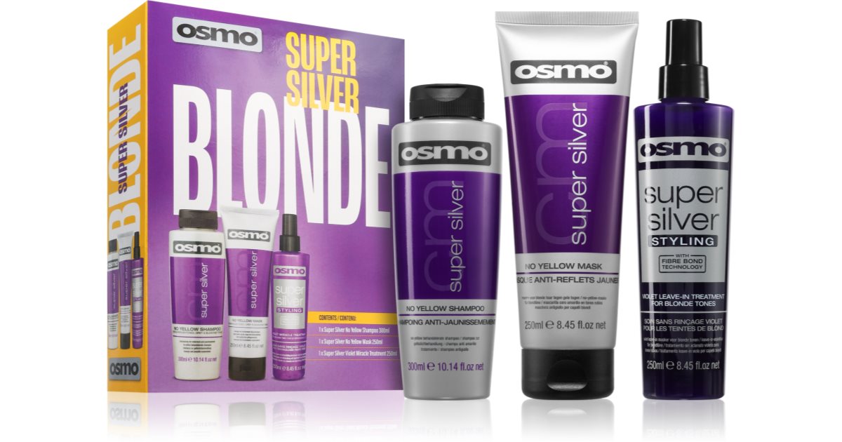 Osmo Super Silver gaveæske (til blond og fremhævet hår) 3x1 stk