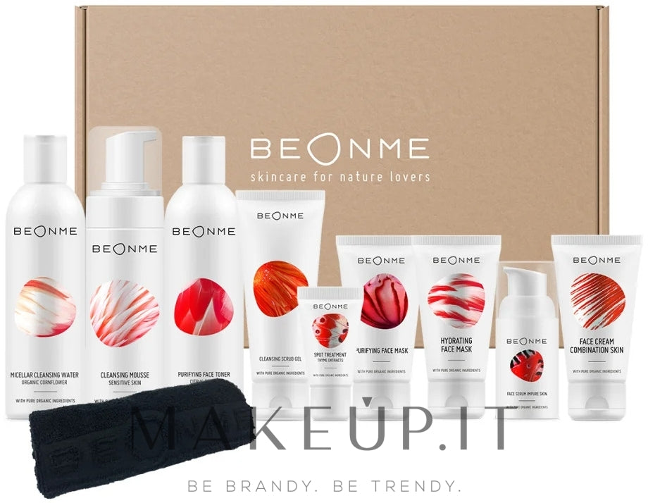 Set, 10 prodotti BeOnMe Oily &amp; Combination Skin Routine Set