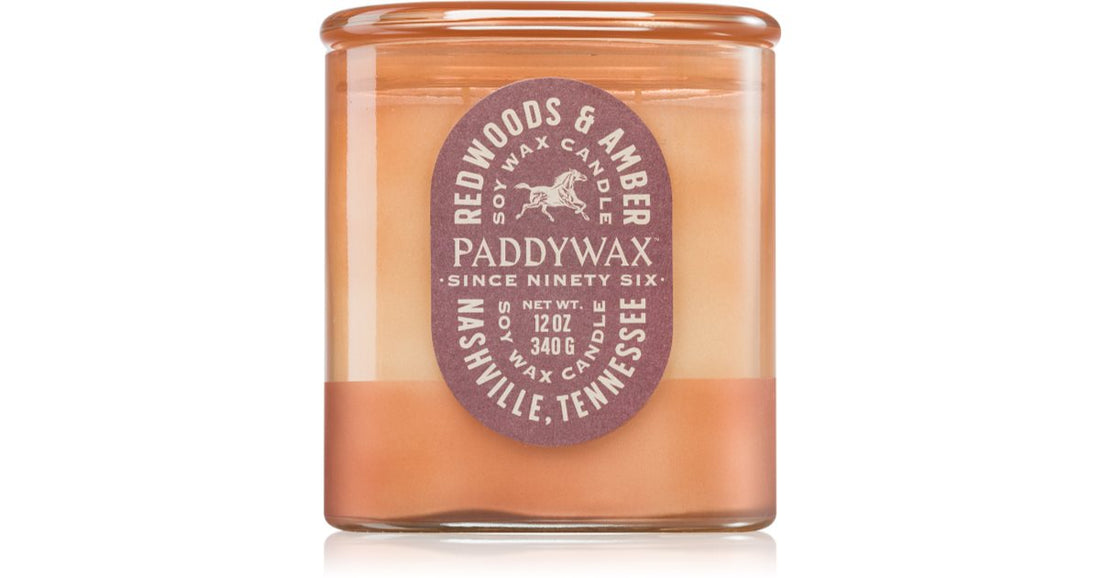 Paddywax شمعة فيستا ريدوودز والعنبر 340 جرام