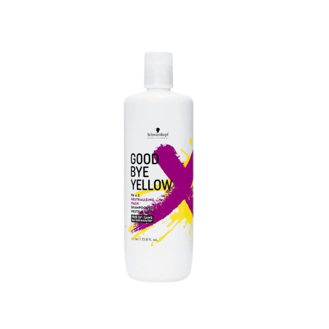 Schwarzkopf Professional Shampoing anti-jaunissement Goodbye pour cheveux colorés et méchés 1000 ml