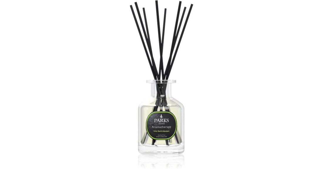 Parks London Aromaterapie Difuzor de aromă Lime, Busuioc și Mandarină cu reumplere de 100 ml