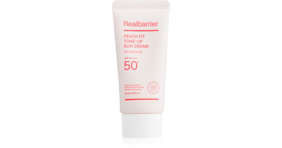 Real Barrier קרם פנים גוון שמש Peach Fit SPF 50+ 50 מ"ל