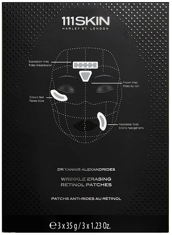 Set di dischetti per il viso al retinolo 111SKIN Wrinkle Erasing Retinol Patches 3 x 35 g