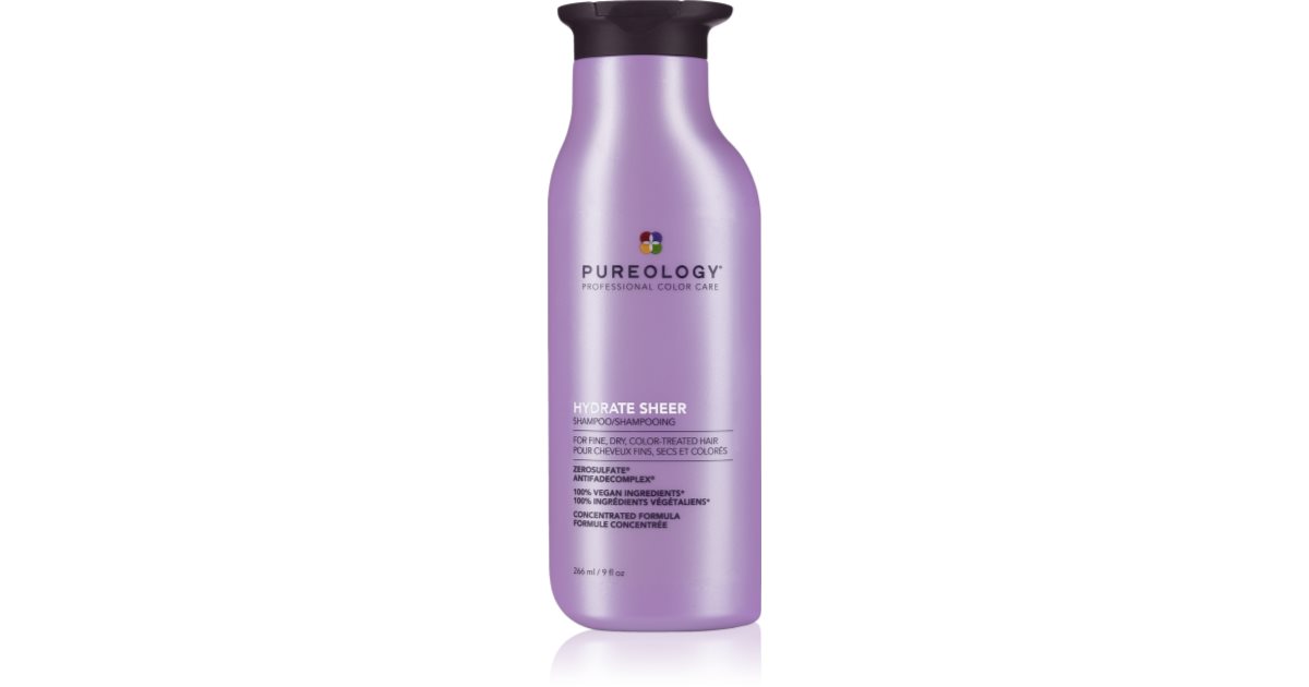 Pureology Hydrate Sheer Lightweight Hydrating Shampoo for Sensitive Hair for Women 266ml