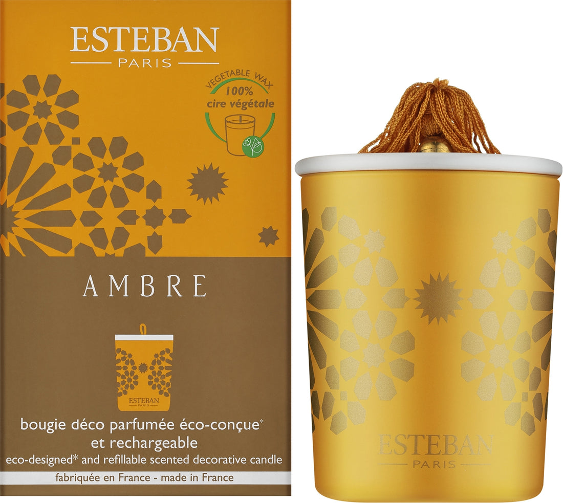 Esteban Ambre Candela decorativa profumata 180 g