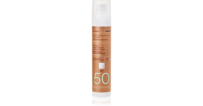 Korres Red Grape Sheer Glow λαμπερή αντηλιακή κρέμα με SPF 50 50 ml 