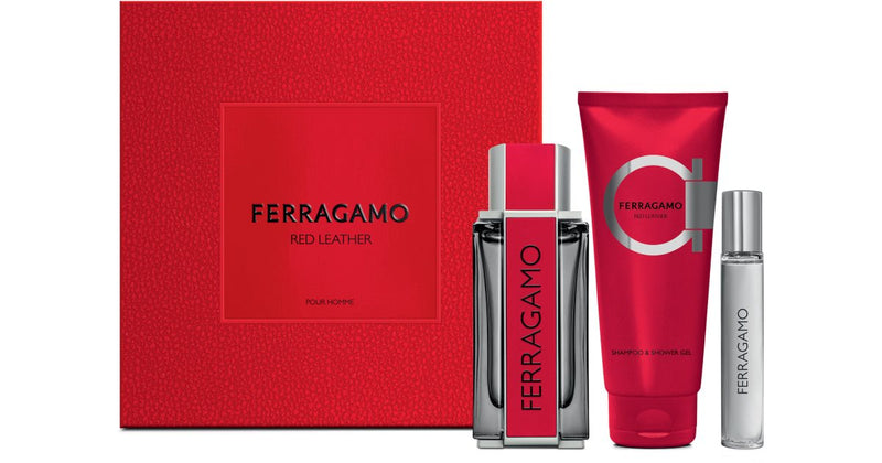 Dárková sada Ferragamo Red Leather pro muže