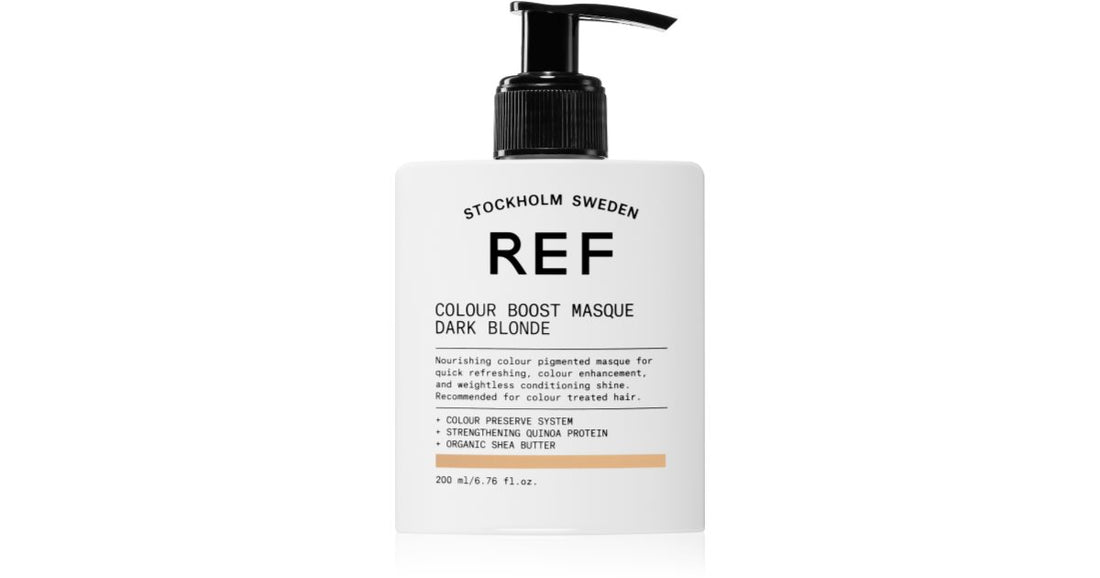 REF Aumento de color maschera nutritivo delicado sin pigmentos de color permanentes Marrón Ceniza 200 ml