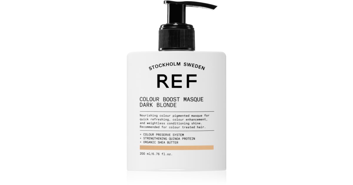 REF Kleurboost maschera delicaat voedend zonder permanente kleurpigmenten Asbruin 200 ml