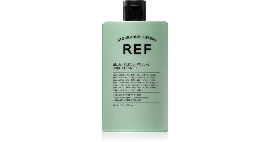 REF Condicionador Weightless Volume para cabelos finos e quebradiços para volume desde a raiz 245 ml