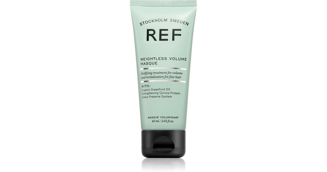 REF Volumen sin peso maschera de hidratación profunda para cabello brillante y suave 250 ml