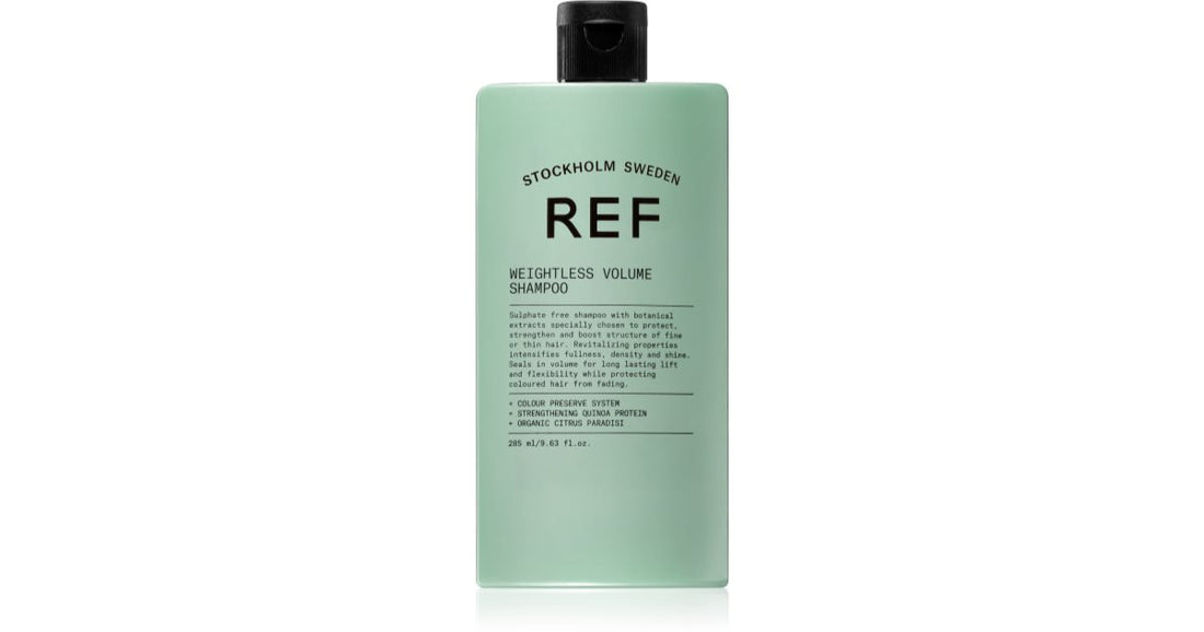 REF Shampoo Weightless Volume para cabelos finos para volume a partir da raiz 285 ml