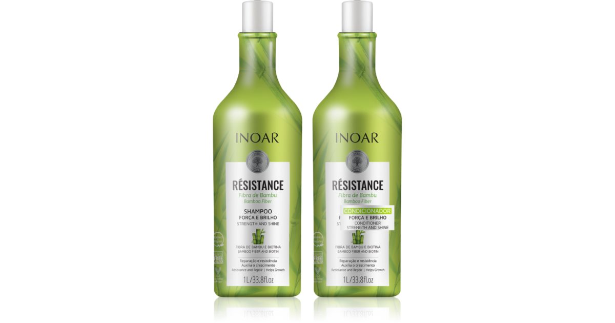 INOAR Resistance Bambu set for fragile and tired hair 2×1000 ml