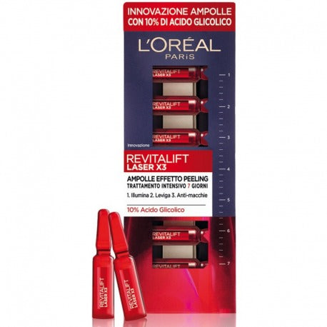 L'Oreal Paris Revitalift Laser X3 7 Ampoules Peeling Effect 