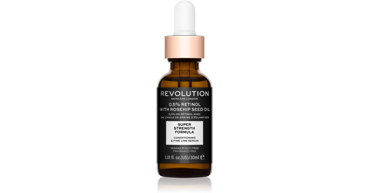 Revolution Skincare Retinol 0,5% Z olejem z nasion dzikiej róży nawilżające serum przeciwzmarszczkowe 30 ml