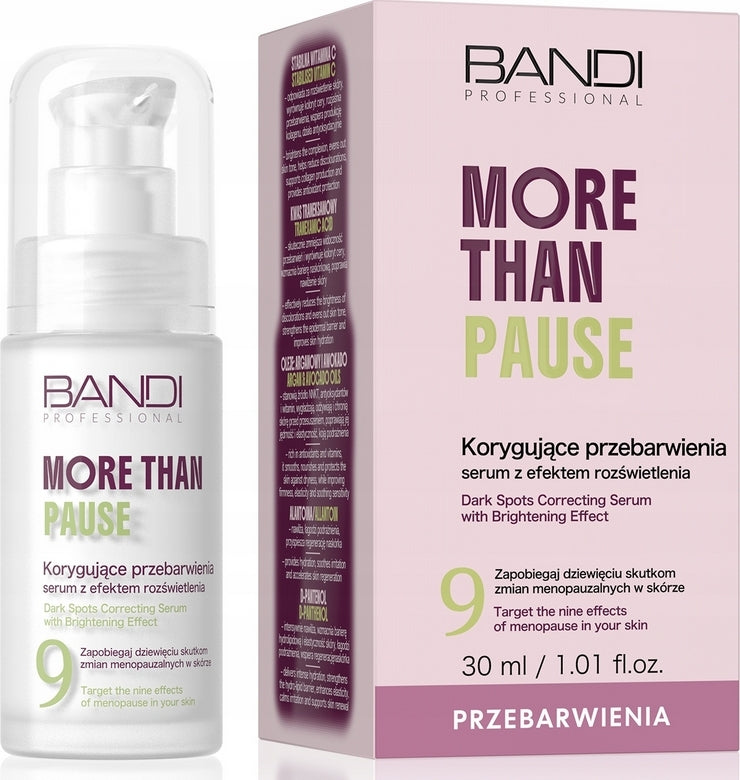 Siero illuminante correttivo per iperpigmentazione Bandi More Than Pause Dark Spots Correcting Serum With Brightening Effect 30 ml