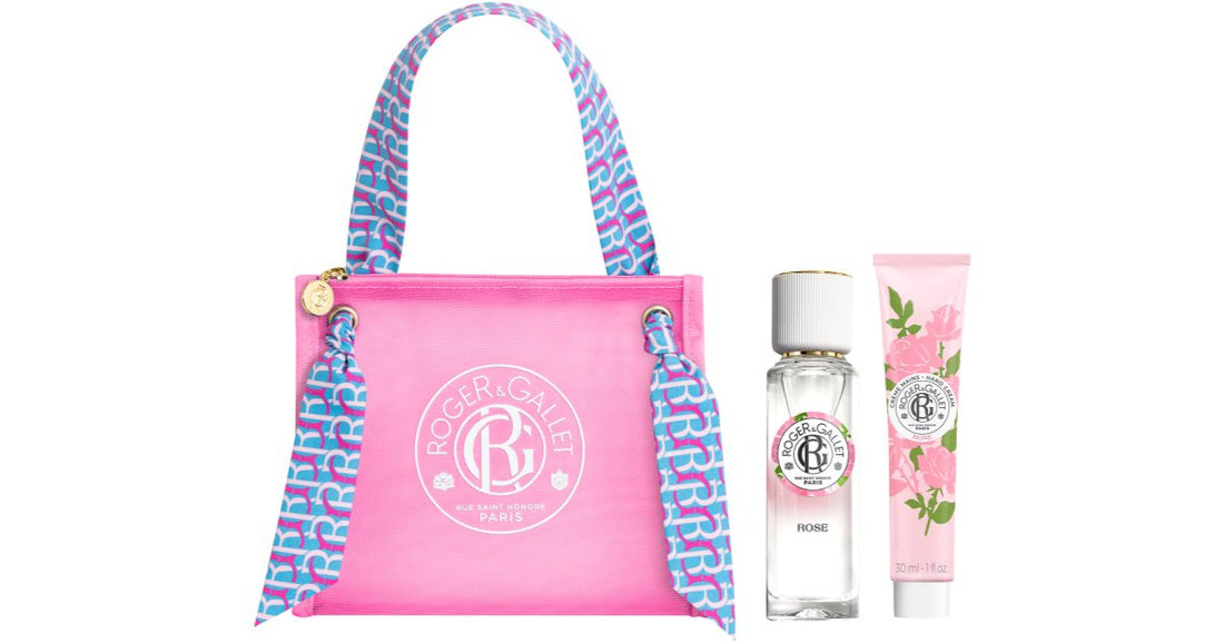 Roger &amp; Gallet Rose confezione regalo (con effetto lenitivo) acqua rinfrescante 30 ml + crema per mani e unghie con burro di karité e estratto di rose 30 ml