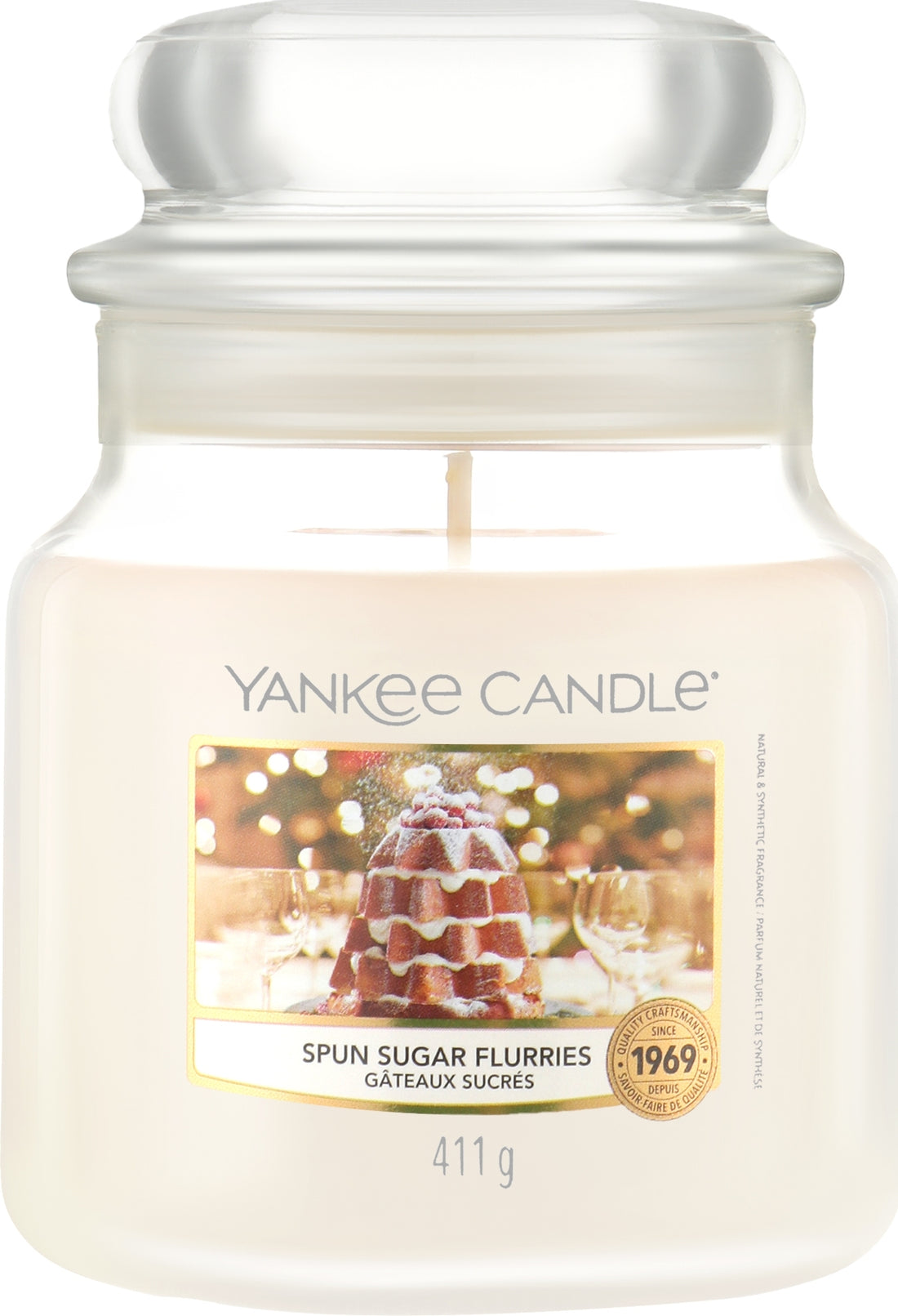 Candela profumata in barattolo Yankee Candle Spun Sugar Flurries Jar Candle 411 g