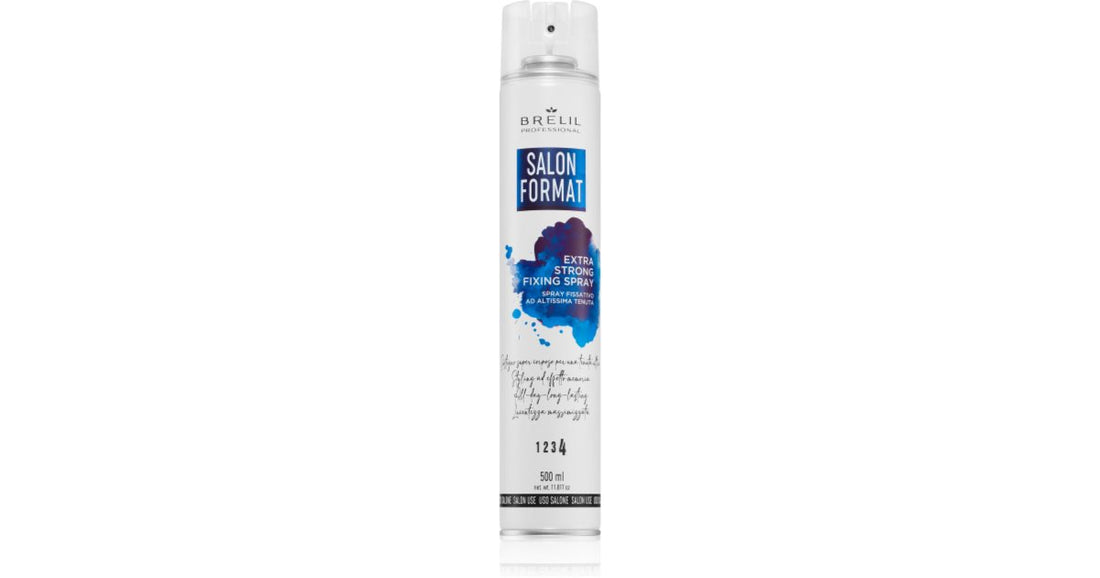 Spray capelli fissante, tenuta forte Brelil Professional Salon Format Strong Fixing Spray 500 ml