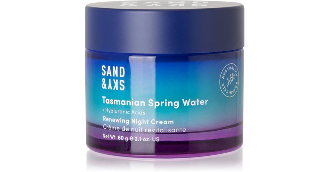 Sand &amp; Sky Tasmanian Odnawiający krem na noc z wodą źródlaną 60 g