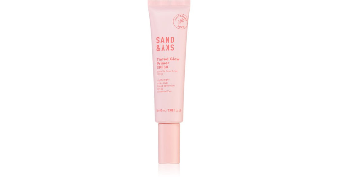 Sand &amp; Sky Tinted Glow Primer SPF 30 60 מ&quot;ל