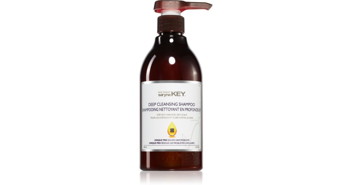 Saryna Key Shampoo de limpeza profunda para cabelos oleosos e couro cabeludo 500 ml