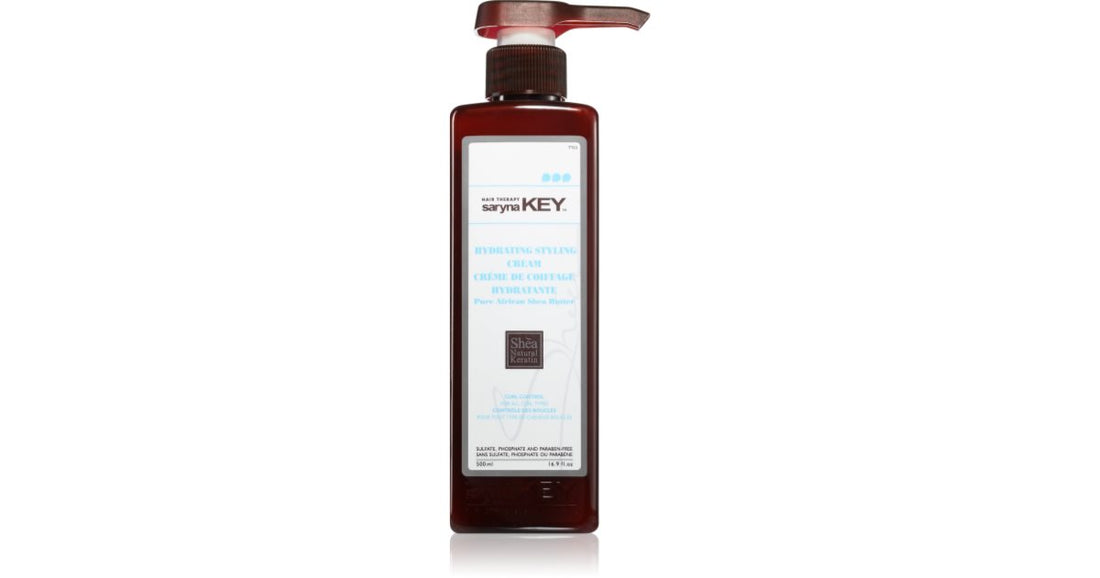 Saryna Key Pure African Shea Butter Control Leave-in-Conditioner mit Sheabutter für lockiges Haar, 500 ml