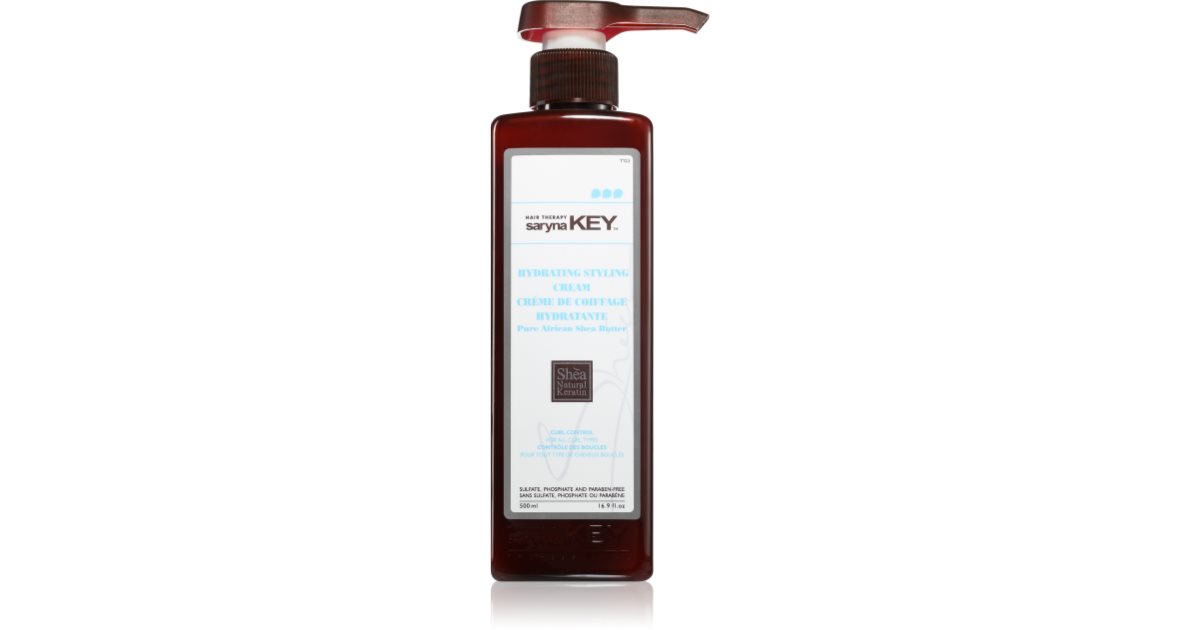 Saryna Key Pure African Shea Butter Control leave-in conditioner met sheaboter voor krullend haar 500 ml