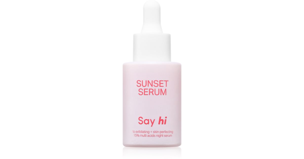 Say Hi Sunset eksfolierende serum med AHA-syrer med revitaliserende effekt 30 ml