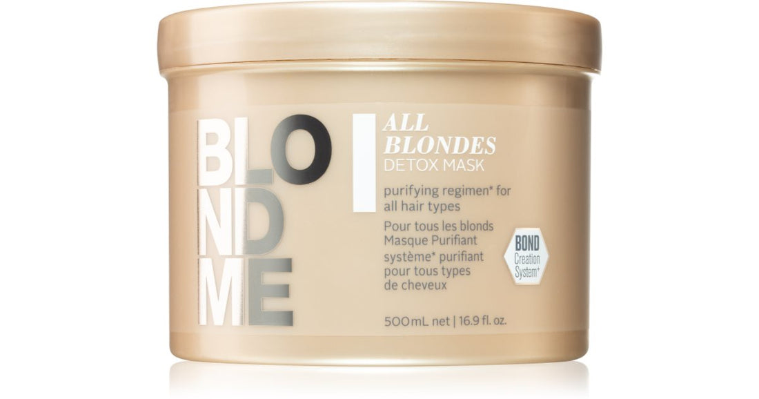 Schwarzkopf Professional Blondme All Blondes Detox maschera detossinante e detergente per capelli biondi e con mèches 500 ml