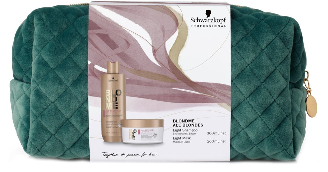 Schwarzkopf Professional Blondme All Blondes Light pudełko upominkowe do włosów delikatnych i normalnych 2 sztuki