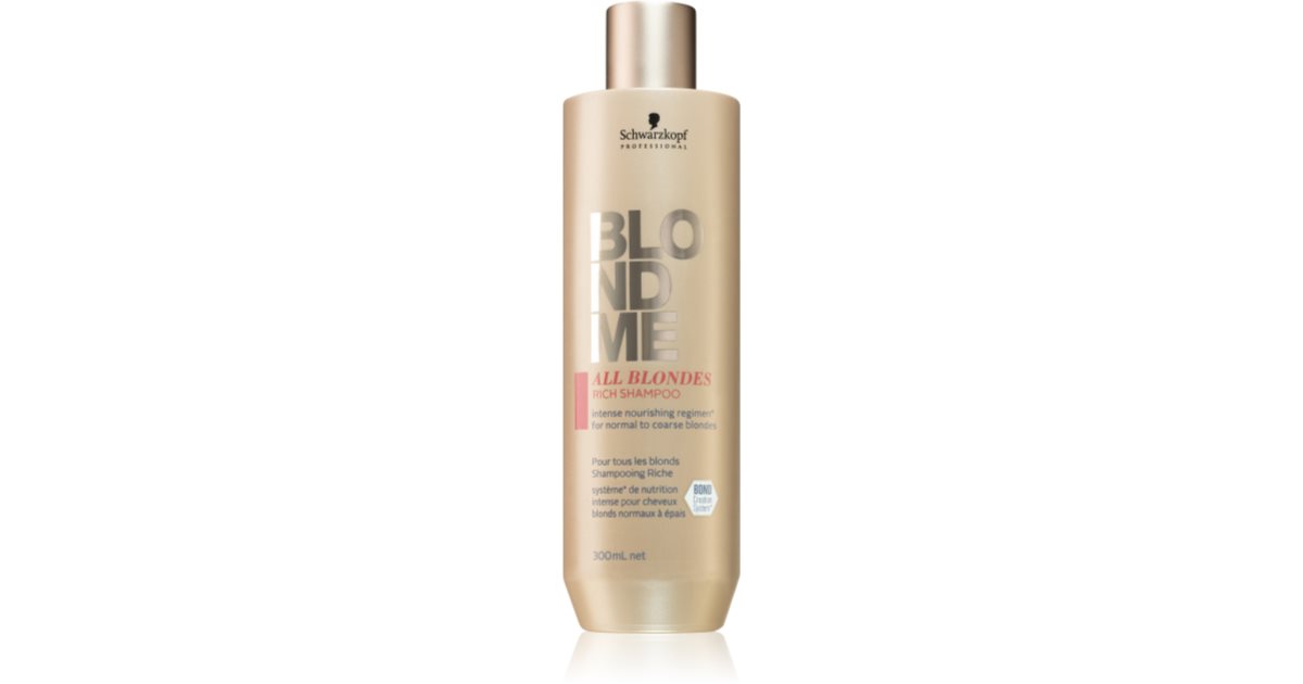 Schwarzkopf Professional Blondme All Blondes Shampoing nourrissant riche pour cheveux épais 1000 ml