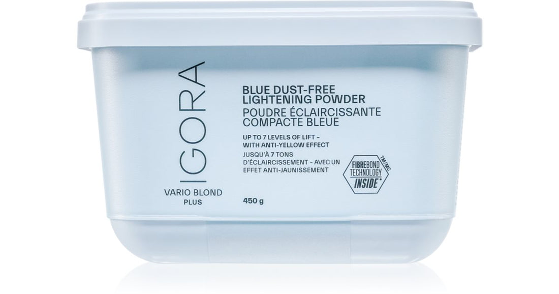 Schwarzkopf Professional IGORA Vario Blond Blue ダストフリー ライトニング ライトニング 粘土成分を含むブロンドの髪用 450 g