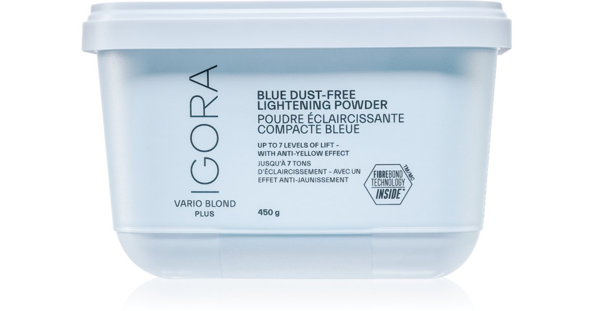 Schwarzkopf Professional IGORA Vario Blond Blue Dust-Free Lightening lightener med leireinnhold for blondt hår 450 g