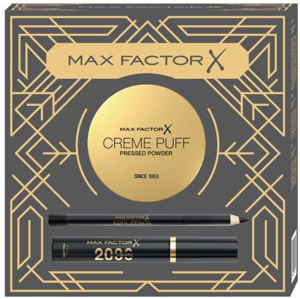 Set Max Factor Creme Puff (mascara/9ml + eye/pencil/4g + powder/14g)
