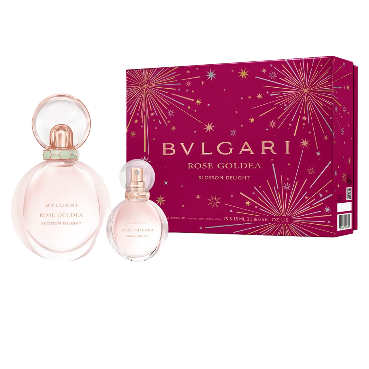 Набор Bvlgari: Rose Goldea Blossom Delight 2020 Eau De Parfum для женщин 75 мл + Rose Goldea Blossom Delight 2020 Eau De Parfum для женщин 15 мл *Миниатюра