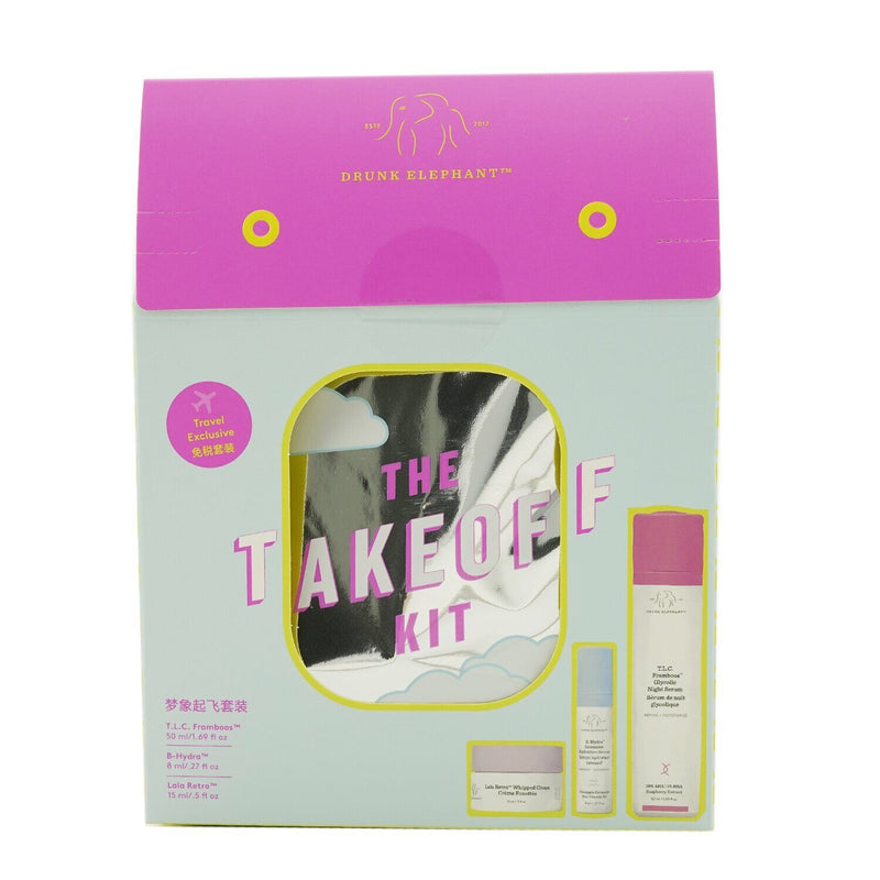 Set Drunk Elephant: TLC Framboos Glycolic Refining Night Face Serum 50 ml + B-Hydra Intensive Hydrating Face Serum 8 ml + Lala Retro Recovery Face Cream 15 ml