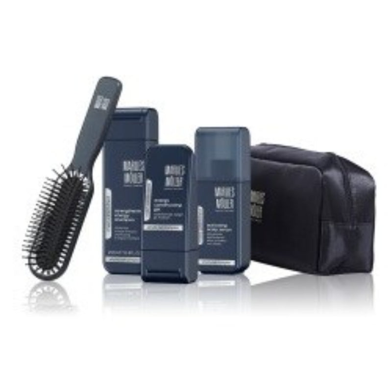 Set Marlies Moller: Marlies Moller Styling Gel Tenuta Flessibile 100 ml + Shampoo Energizzante 200 ml + spazzola
