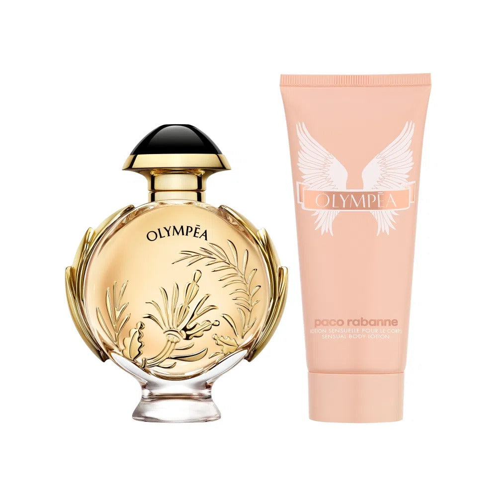 Uppsättning Paco Rabanne: Olympea Solar Eau De Parfum för kvinnor 80 ml + Olympea Solar Moisturizing Body Milk 100 ml