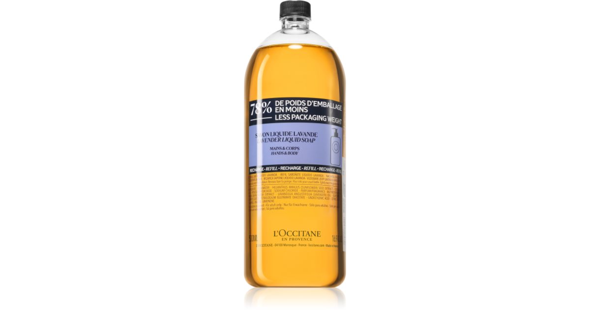 Ricarica di sapone liquido per le mani Occitane Shea Lavender 500 ml