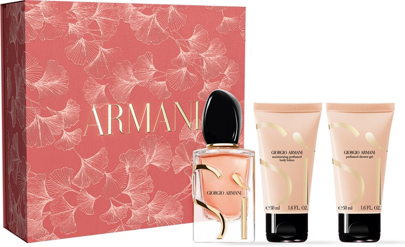 Armani Sì Intense coffret de presente para mulher com mini gel de duche e mini loção corporal 