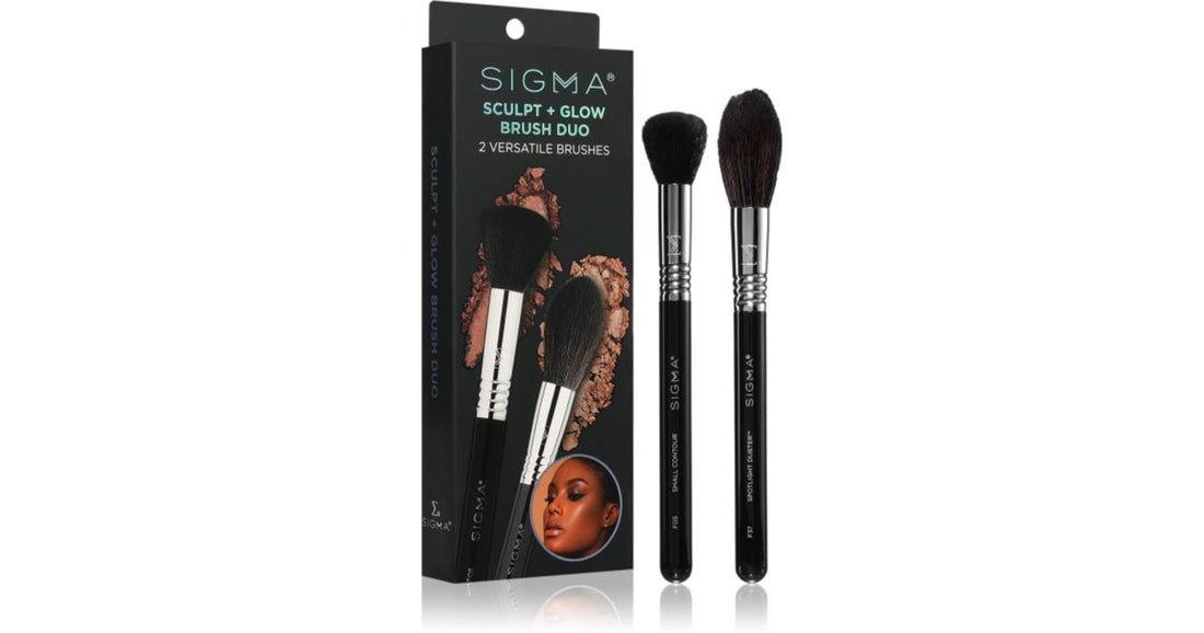 Sigma Beauty Brush Duo Beauty Sculpt + Glow set di pennelli (per un look perfetto) 2 pz