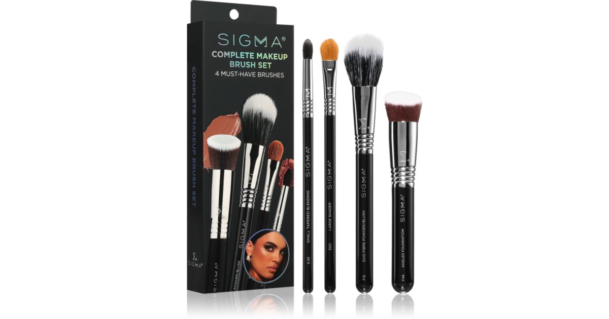 Sigma Beauty Set de pensule Set complet de pensule de machiaj (pentru un aspect perfect) 4 buc