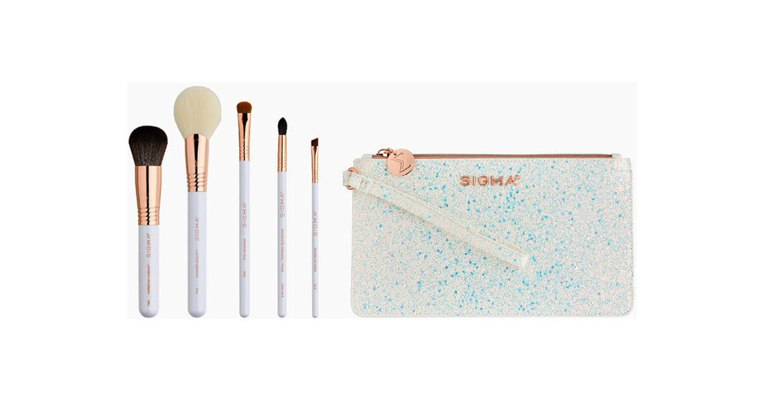 Sigma Beauty Brush Set Holiday Glam set di pennelli da viaggio con trousse 5 pz